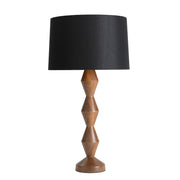 Crew Walnut Buffet Lamp (Black Shade)