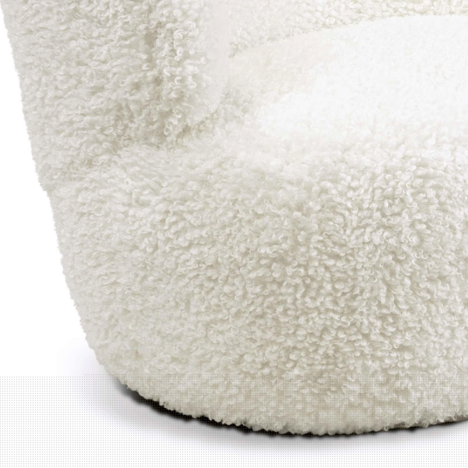 Myra Swivel Chair (Boucle Faux Wool)