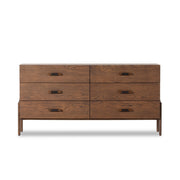 Halston 6 Drawer Dresser - Terra Brown Ash Veneer