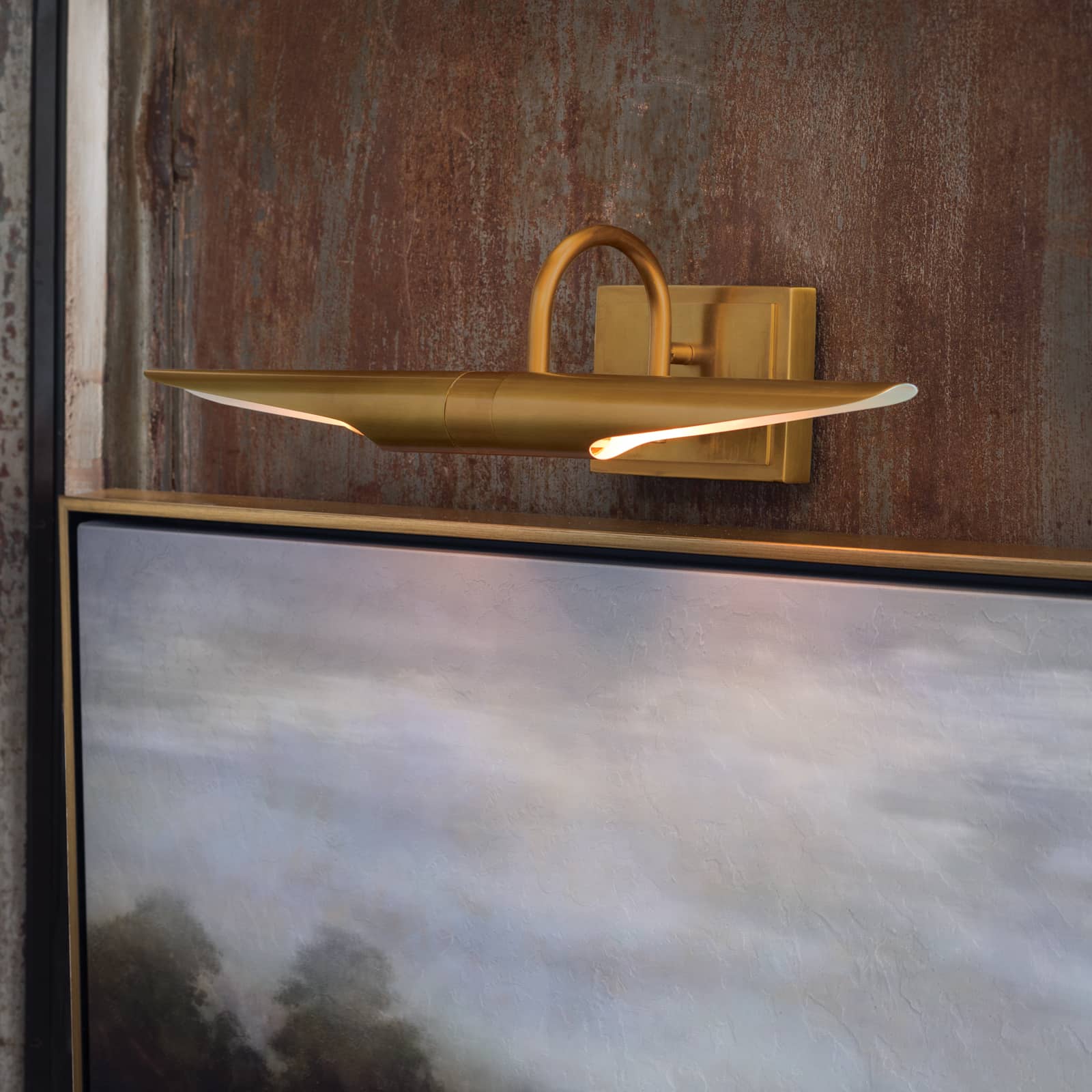 Redford Picture Light Small (Natural Brass)