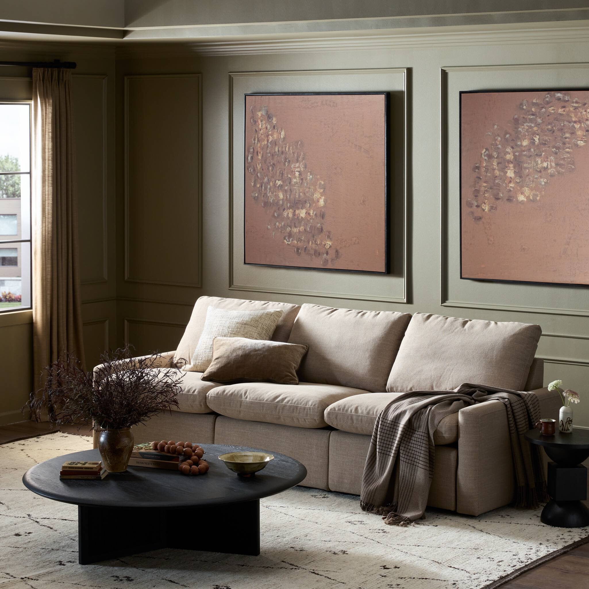 Tillery Power Recliner 3-Piece Sectional - Crypton Nomad Taupe