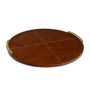 Hayes Leather Tray Round Large (Cognac)