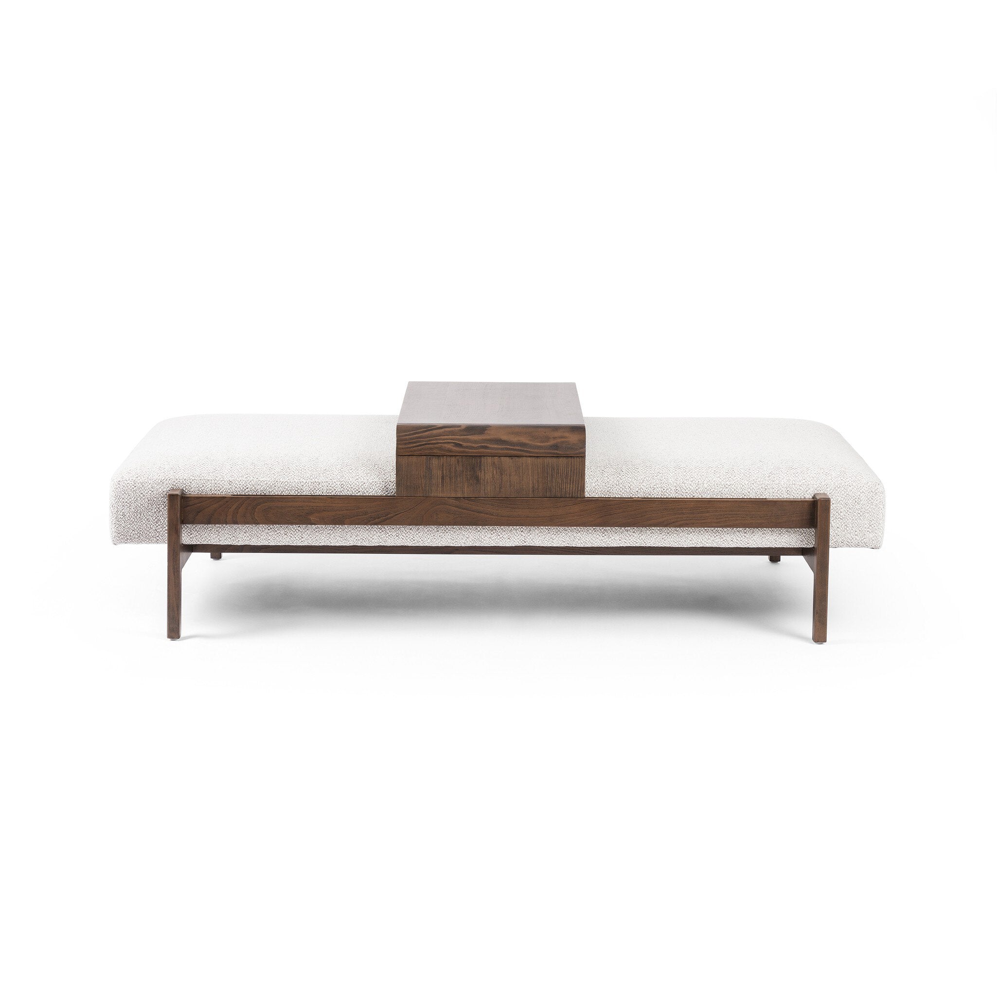 Fawkes Rectangle Ottoman - Brunswick Pebble