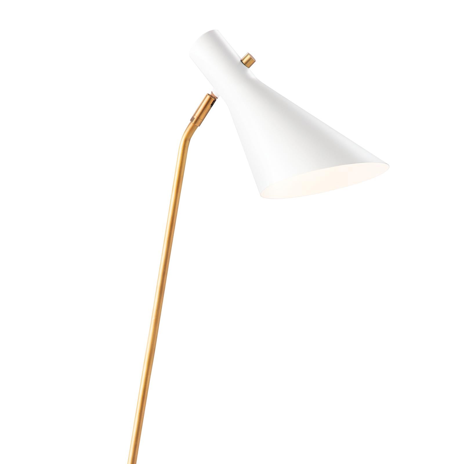 Spyder Floor Lamp Spyder Floor Lamp (White and Natural Brass)