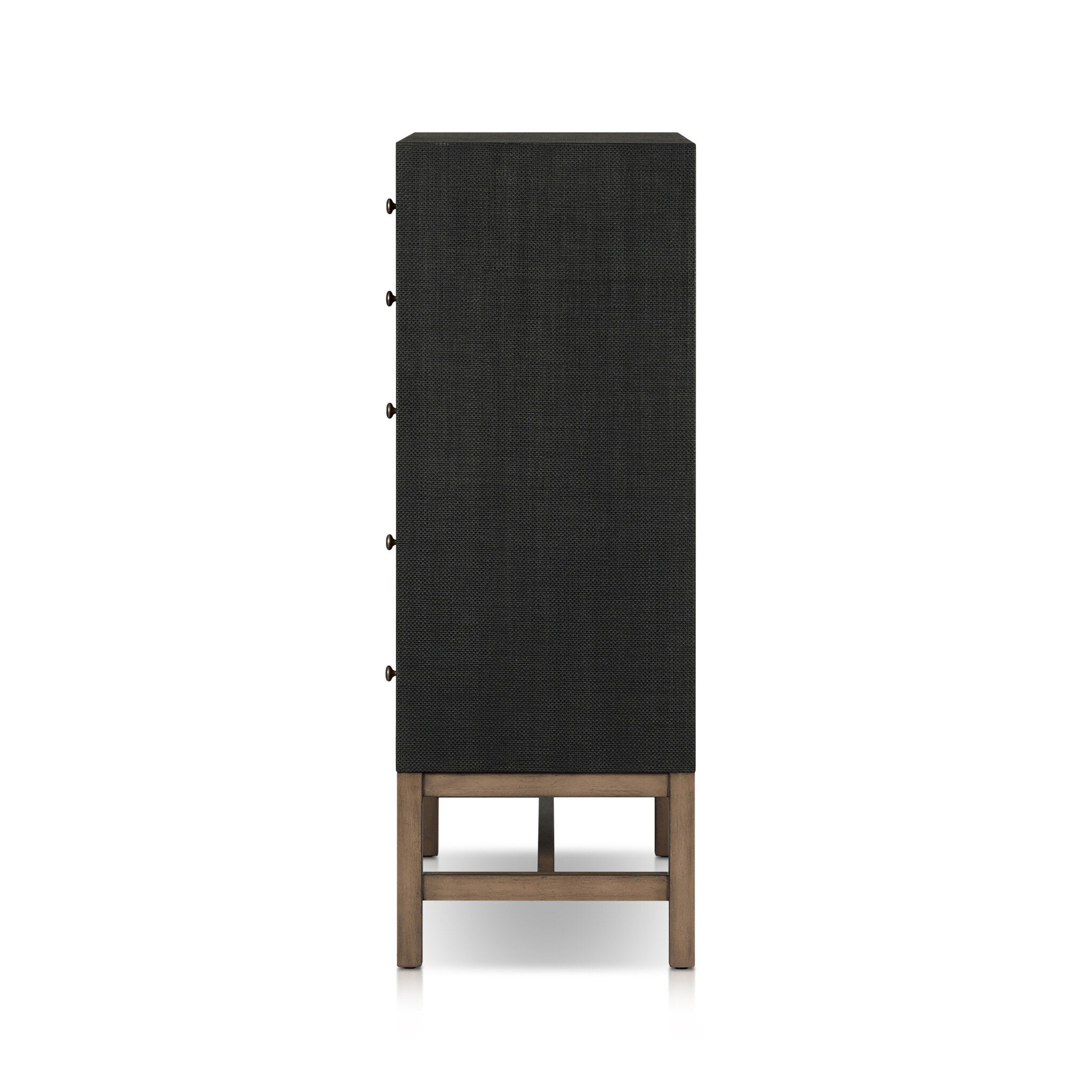 Fiona Tall Dresser - Black Raffia