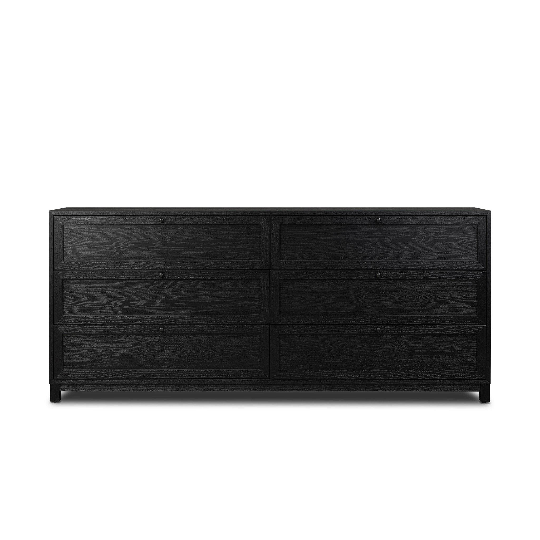 Millie 6 Drawer Dresser - Drifted Matte Black Veneer