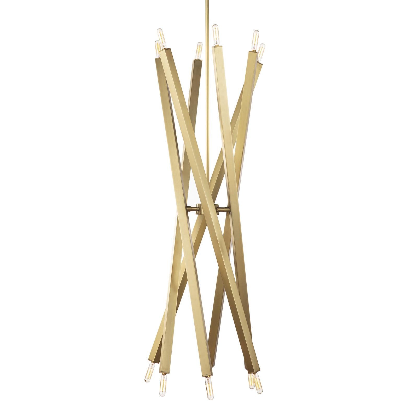 Viper Chandelier (Natural Brass)