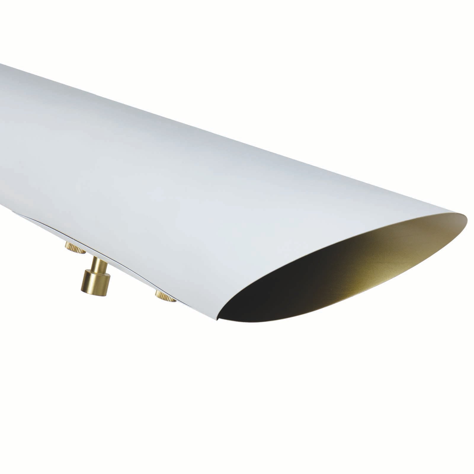 Vest Floor Lamp (White and Natural Brass)