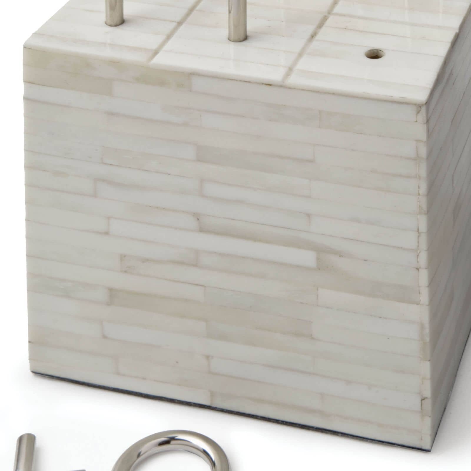 Tic Tac Toe Block (White Bone)