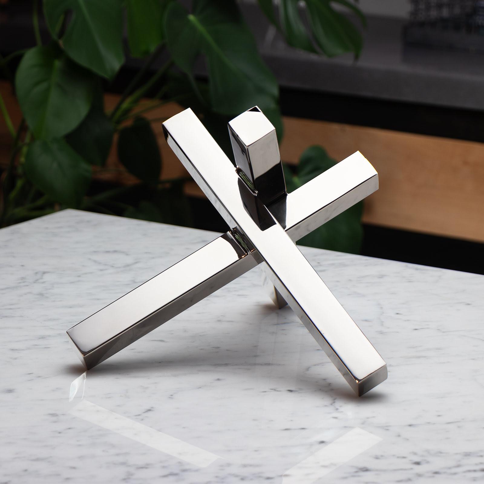 Intersecting Sculpture (Polished Nickel)