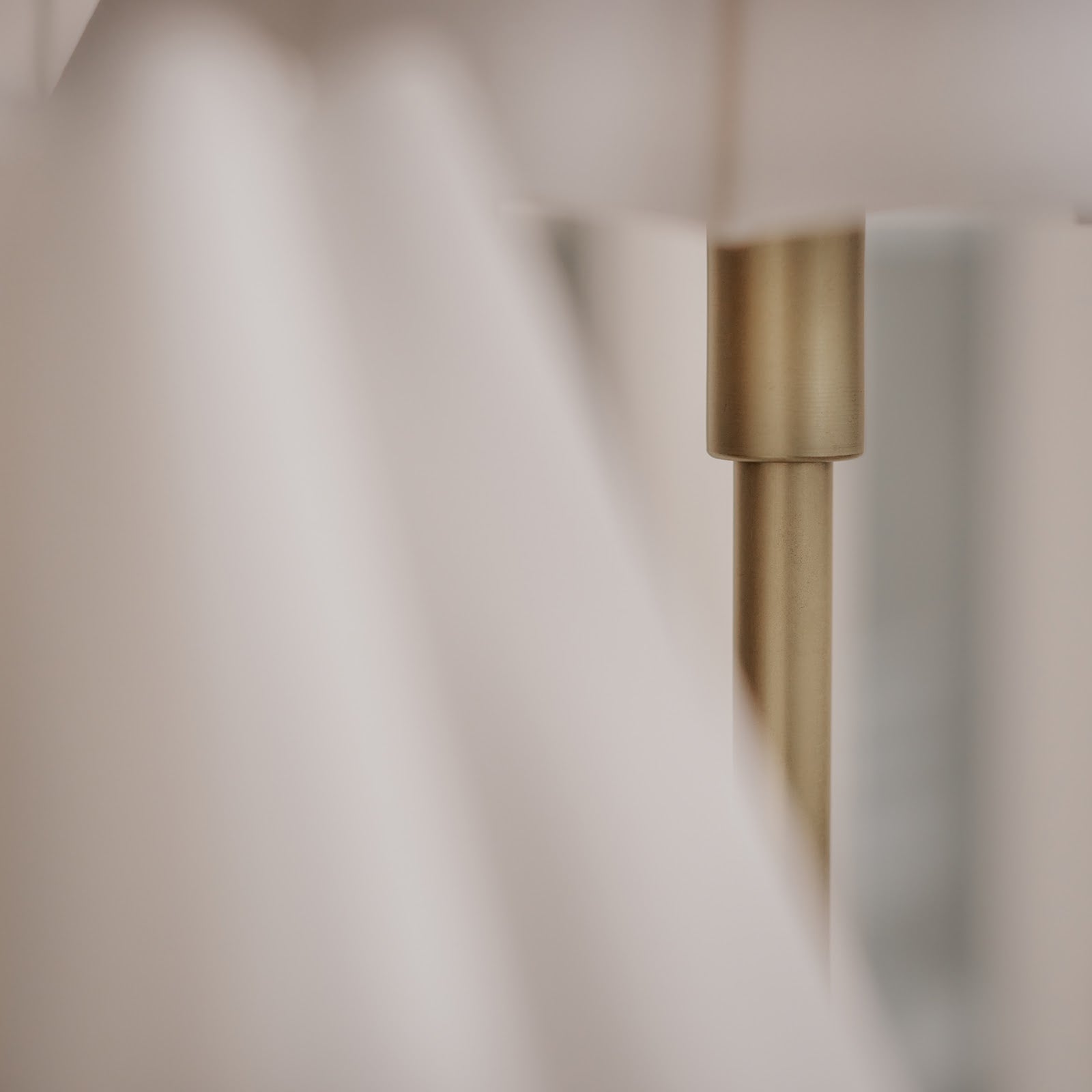 Polly Double Arm Table Lamp (Natural Brass with Linen Scalloped Shade)