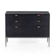 Trey Large Nightstand - Black Wash Poplar