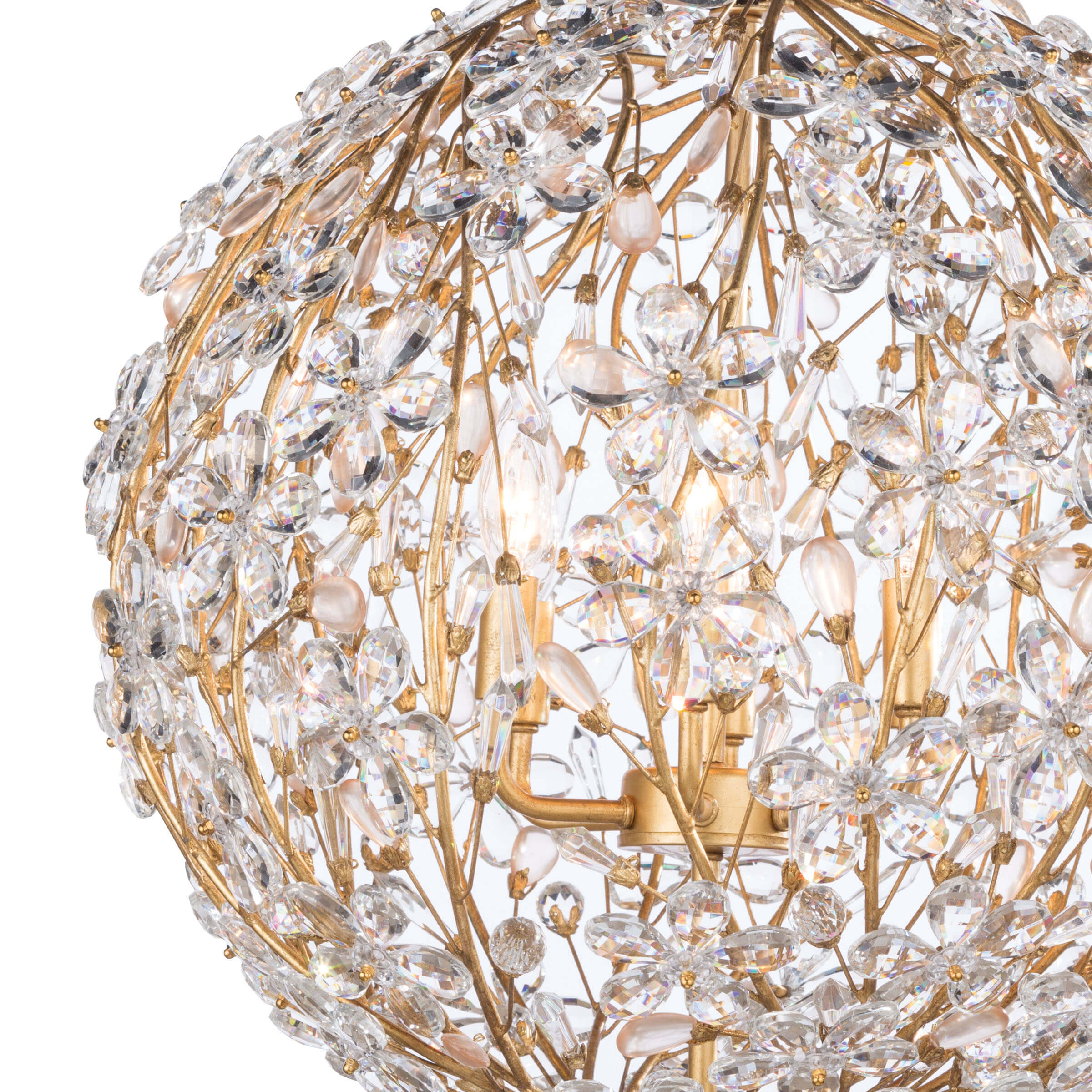 Cheshire Chandelier Small (Gold Leaf)