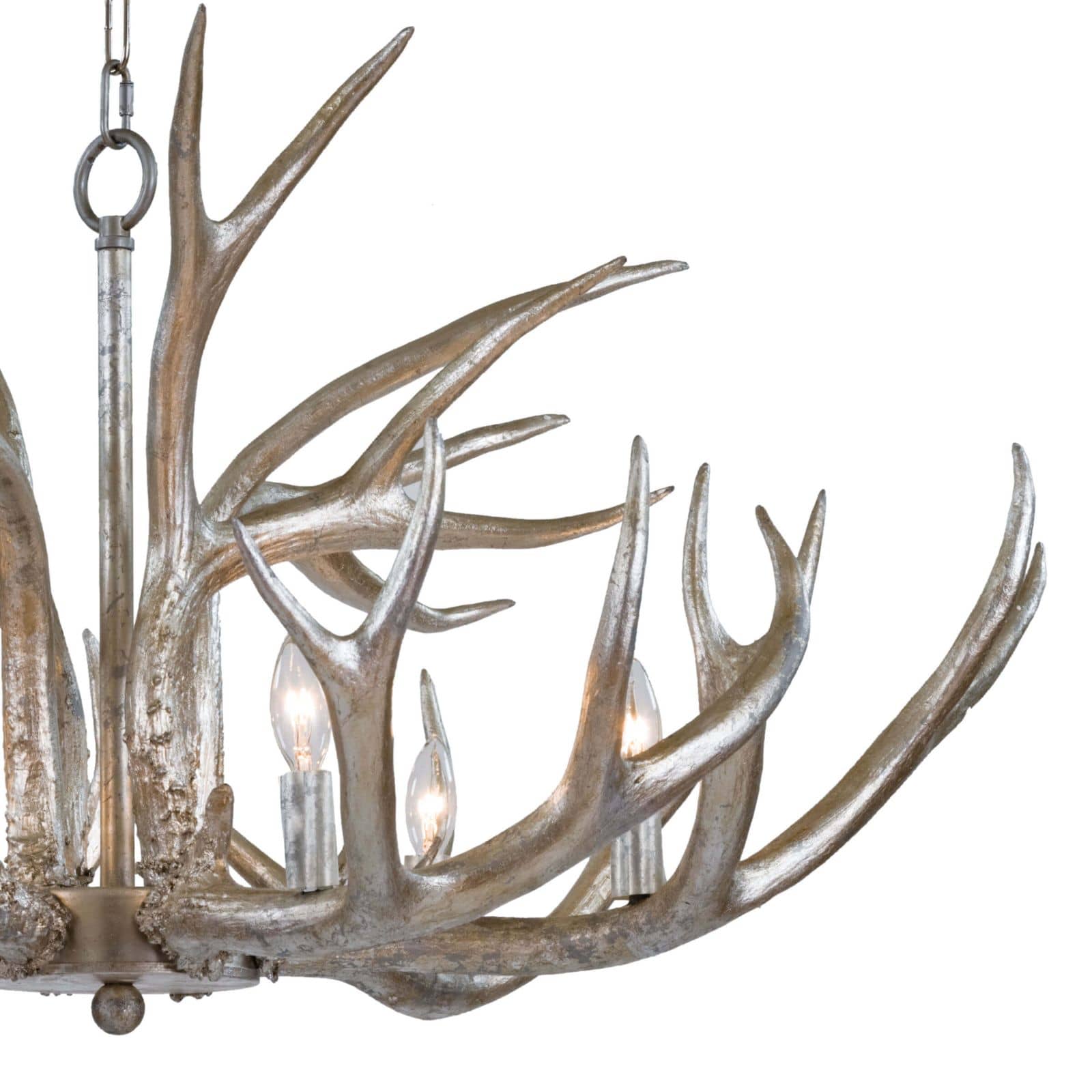Antler Chandelier (Ambered Silver Leaf)