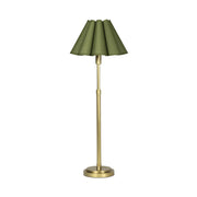 Polly Buffet Lamp (Natural Brass with Olive Scalloped Shade)