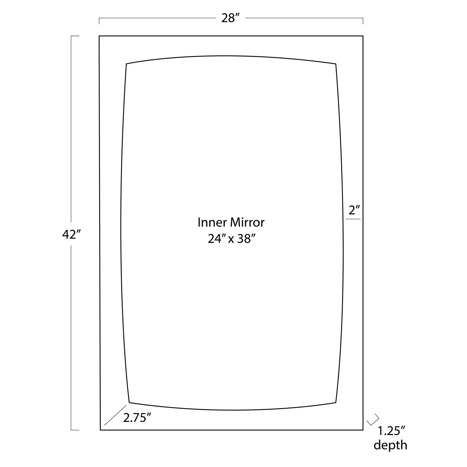 Estaban Leather Mirror Small (Cognac)