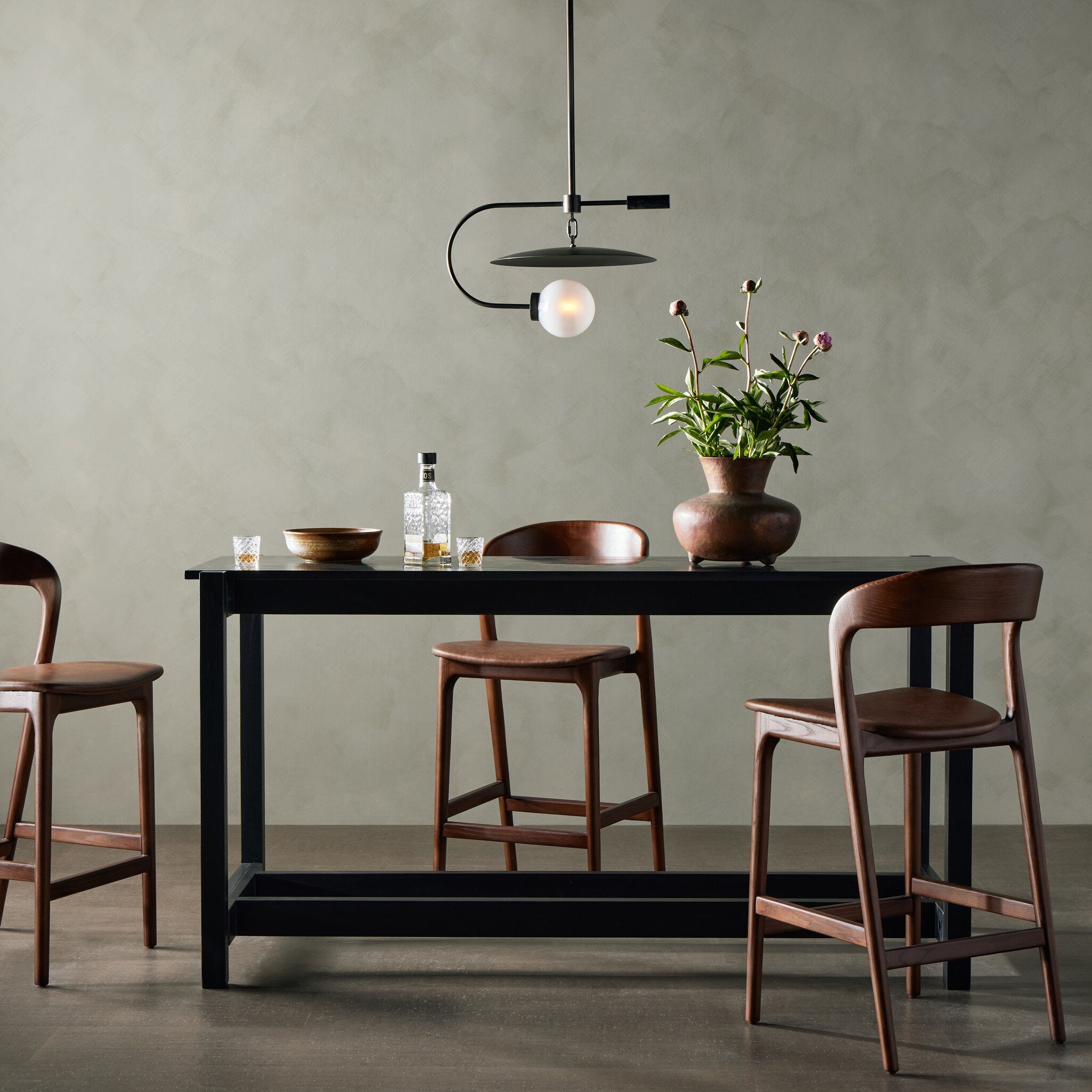 Scout Bar & Counter Table - Polished Black Marble
