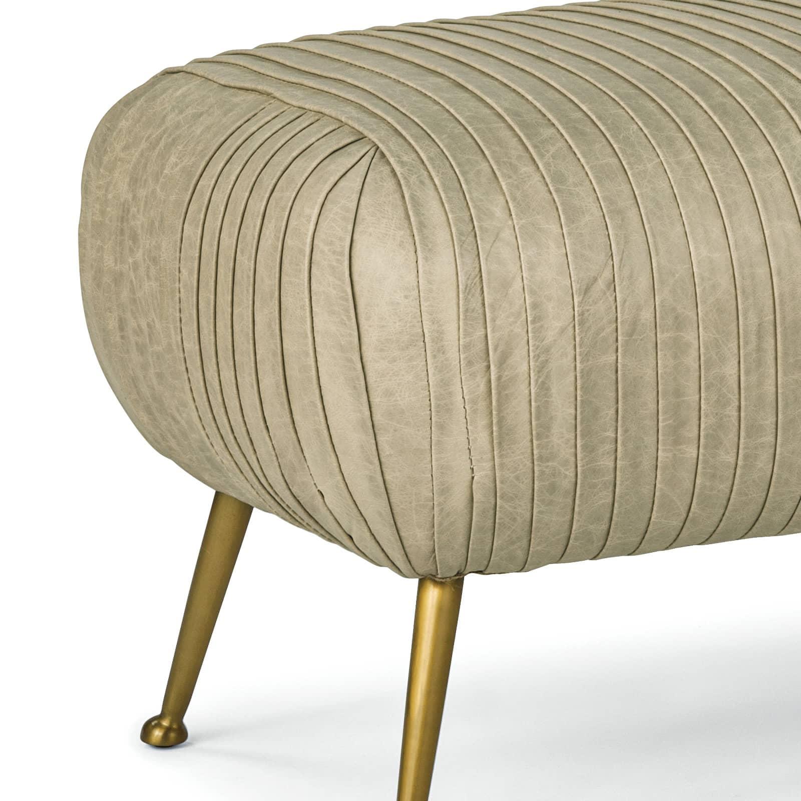 Beretta Leather Bench (Cappuccino)