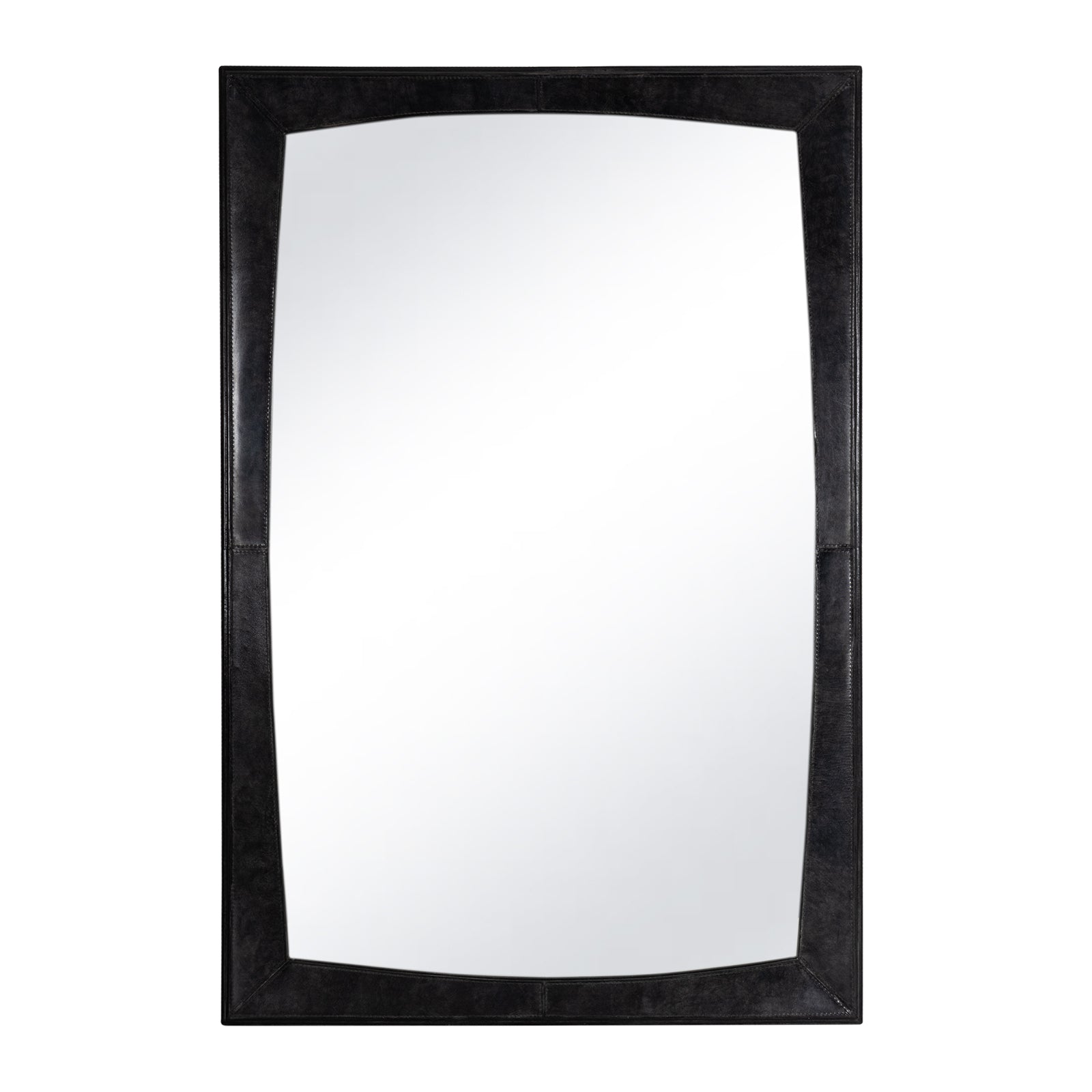 Estaban Leather Mirror Small (Black)