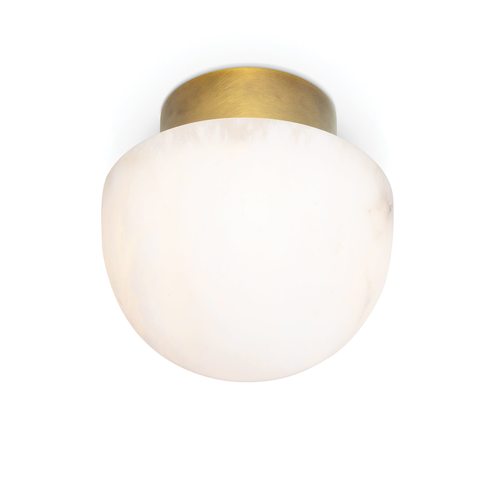Parker Alabaster Flush Mount (Natural Brass)