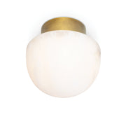 Parker Alabaster Flush Mount (Natural Brass)