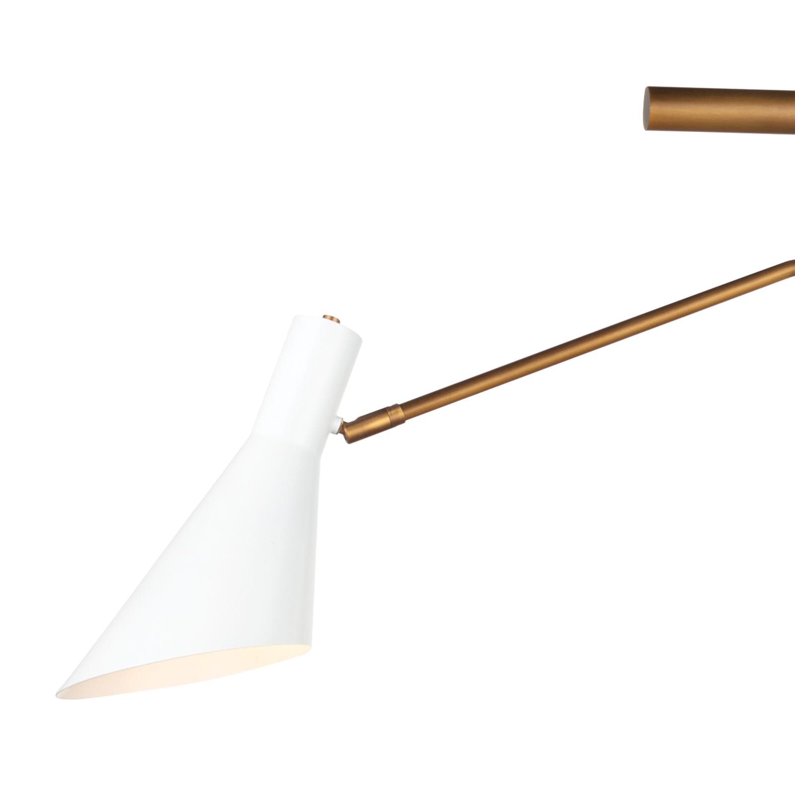 Spyder Chandelier (White and Natural Brass)