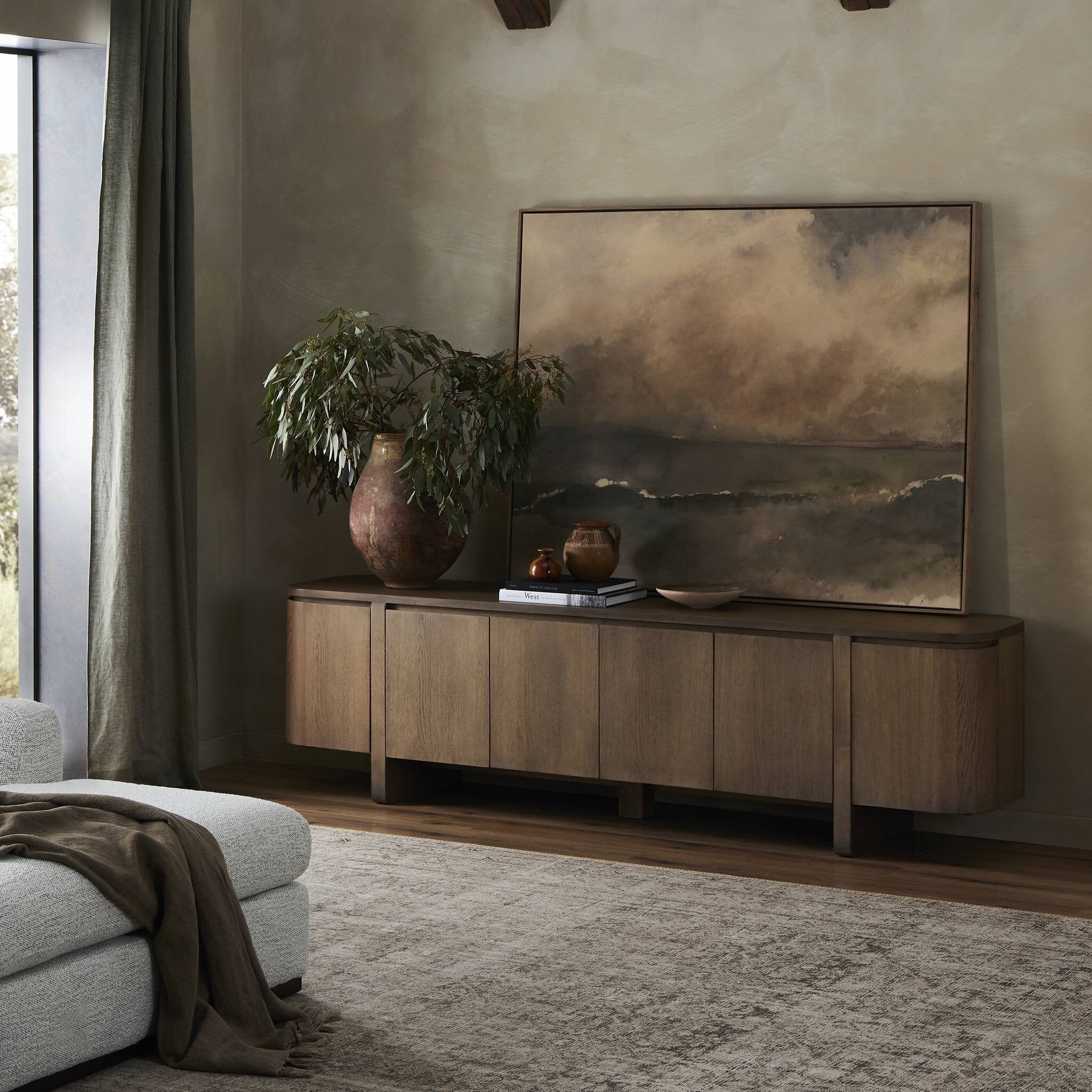 Elle Media Console - Tawny Oak