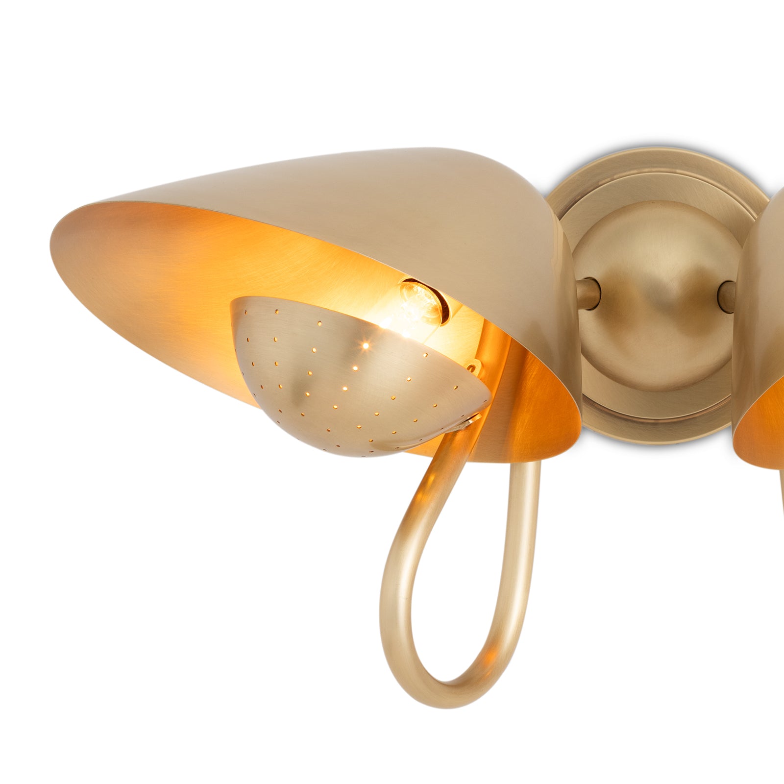 Keaton Sconce Double (Natural Brass)