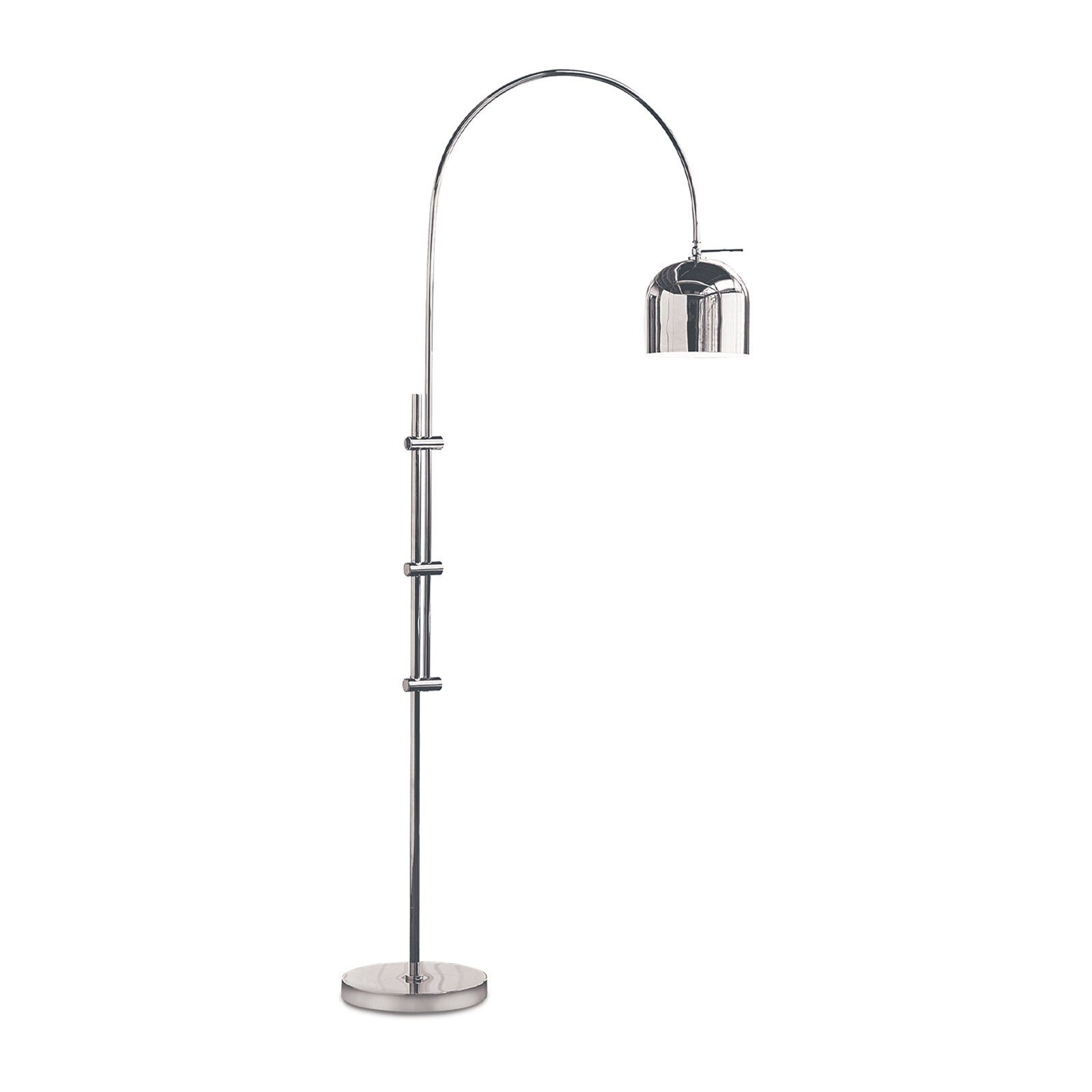 Arc Floor Lamp With Metal Shade (Polished Nickel)