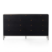 Trey 9 Drawer Dresser - Black Wash Poplar