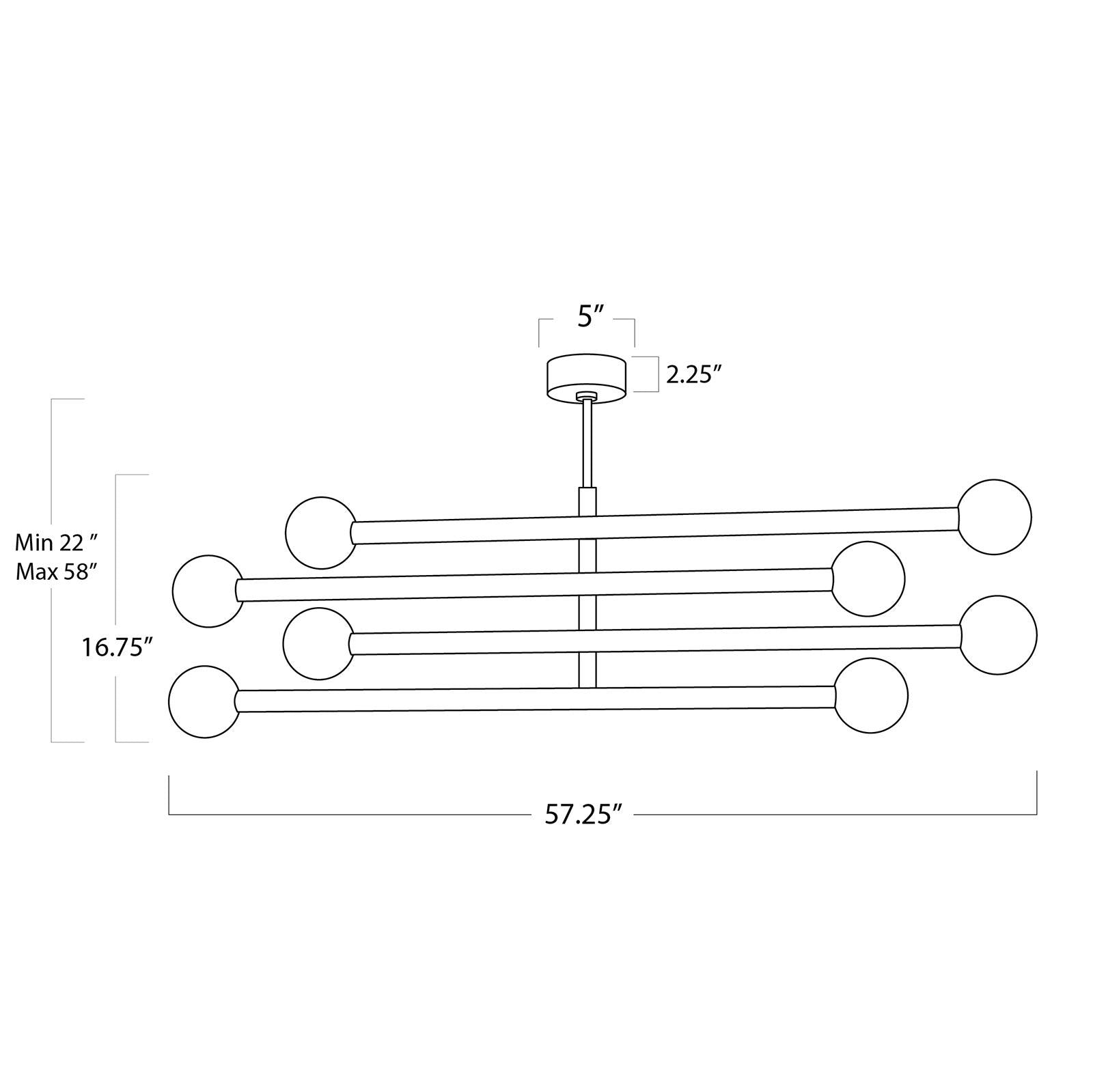 Beaubien Chandelier (Natural Brass)