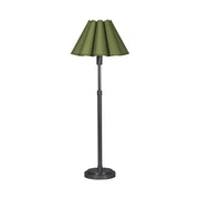 Polly Buffet Lamp (Blackened Brass with Olive Scalloped Shade)