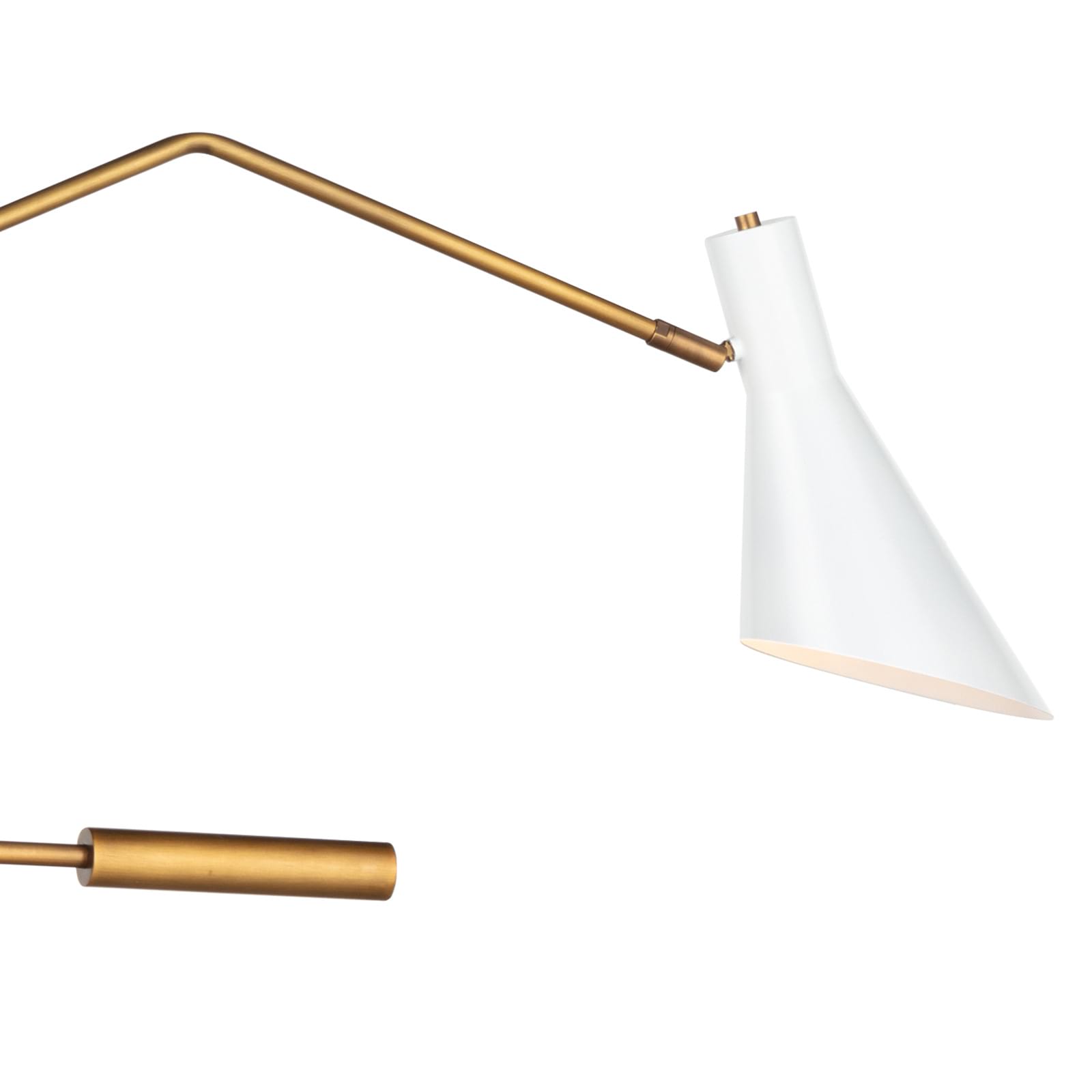 Spyder Chandelier (White and Natural Brass)
