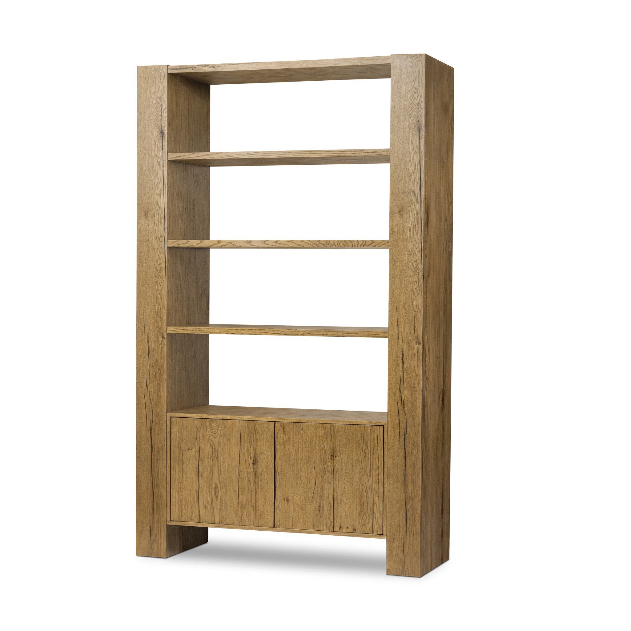 Fisher Bookcase - Rustic Amber Oak Veneer