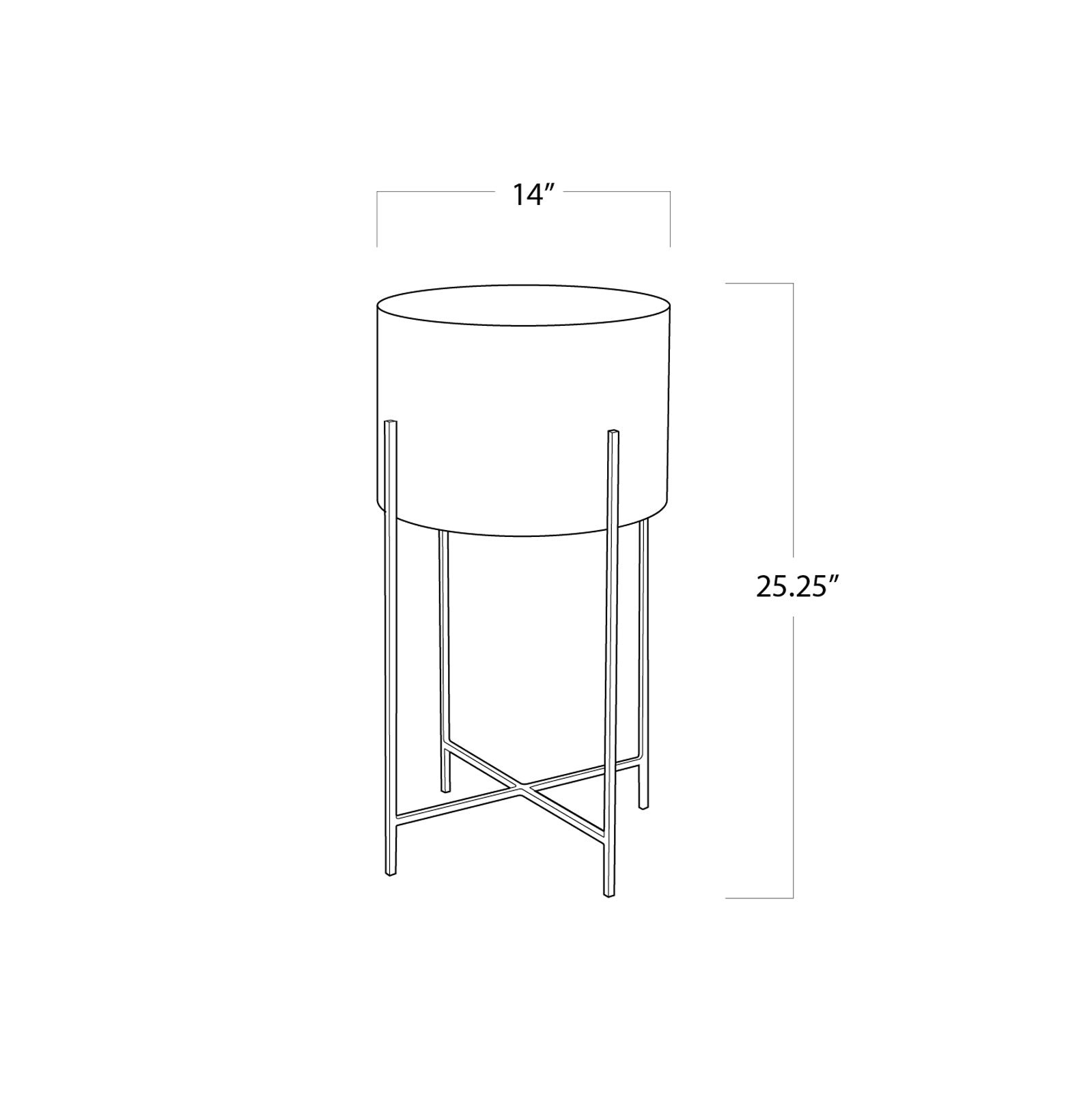 Bone Drum Table (Antique Brass)