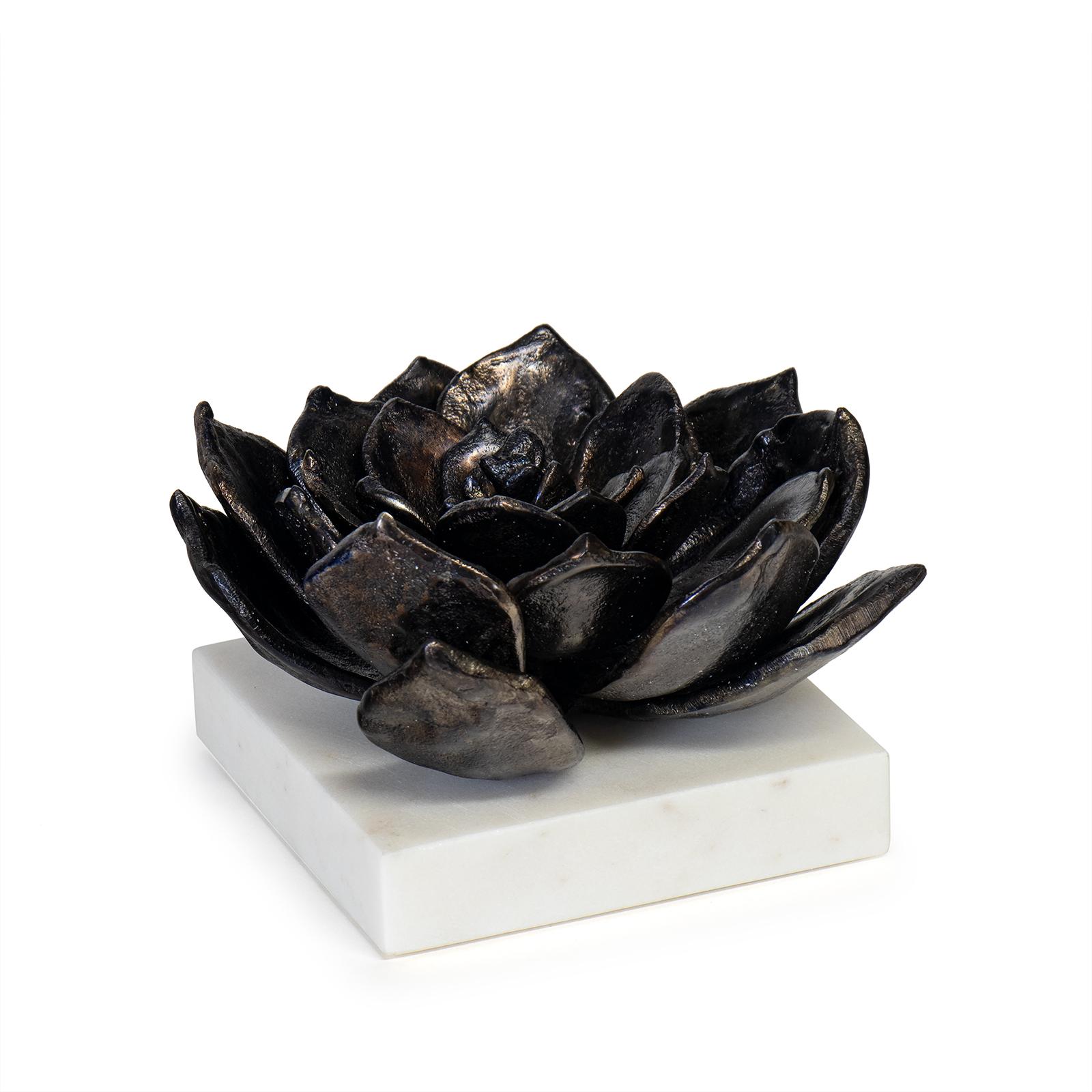 Succulent Sculpture 1 (Blackened Zinc)