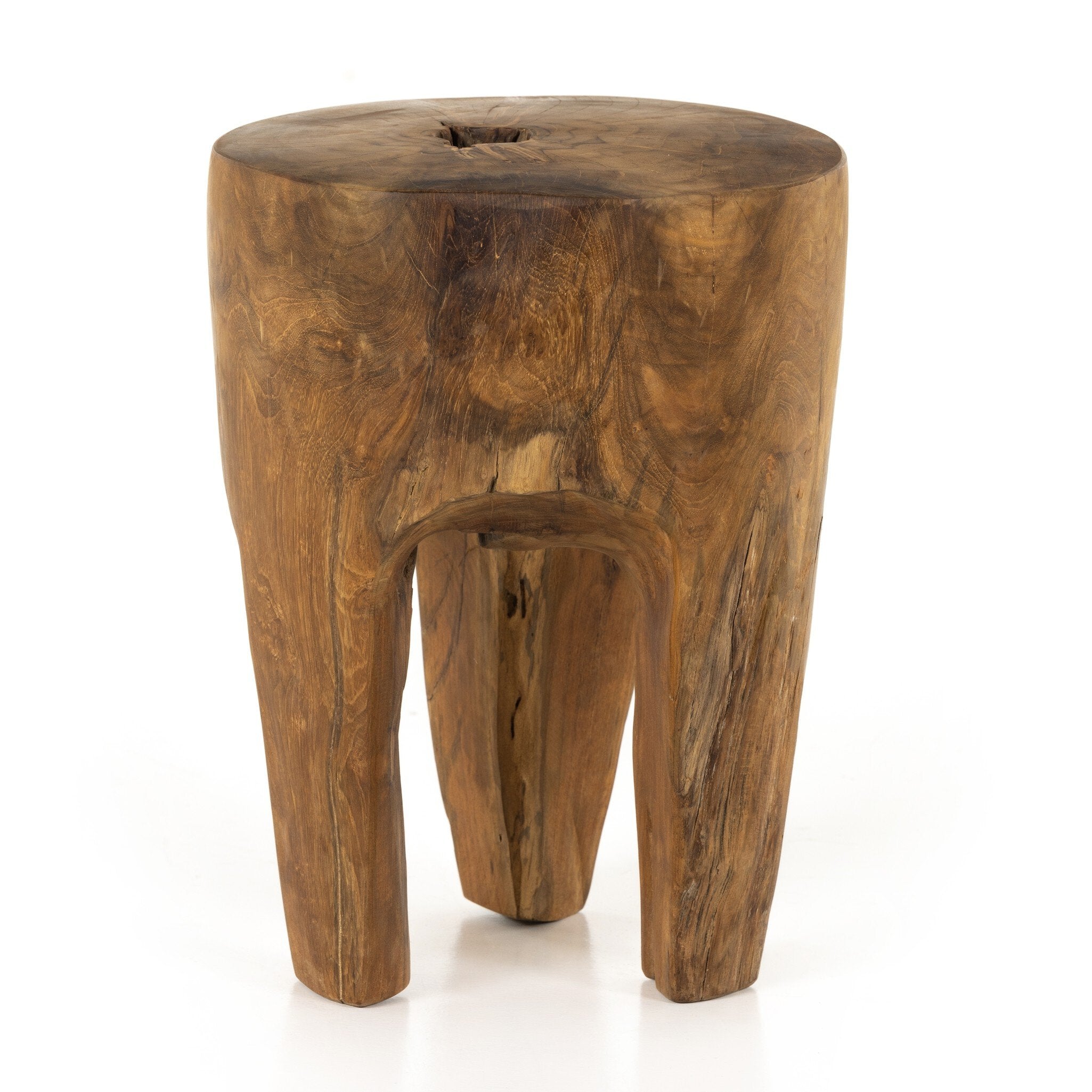 Kyra Outdoor End Table - Aged Natural Teak