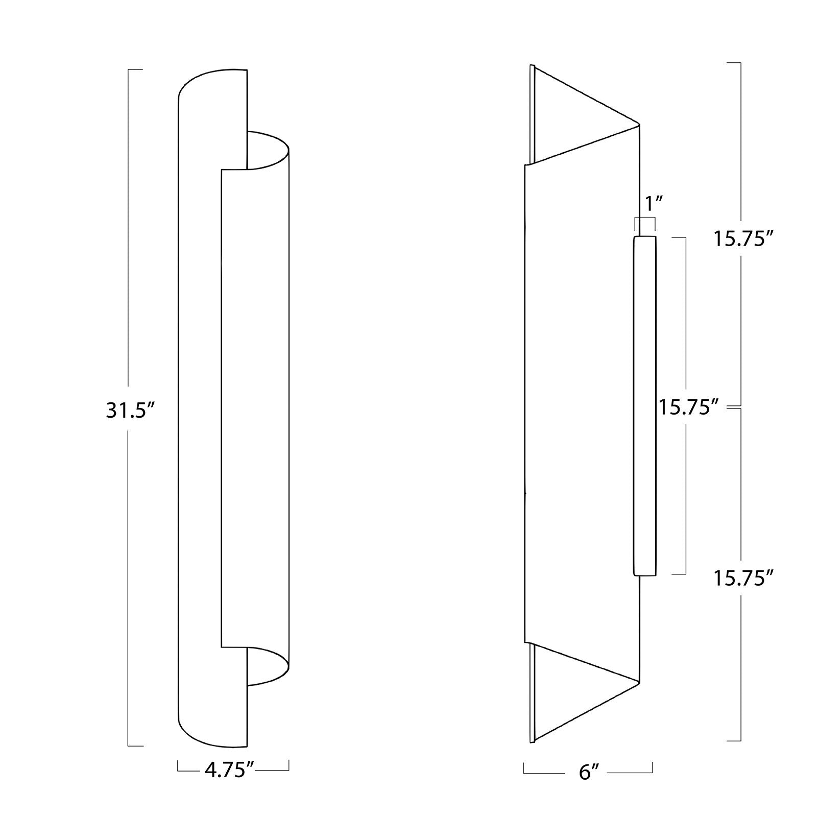 Flute Sconce (Polished Nickel)