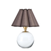 Giorgio Crystal Mini Lamp (Natural Brass with Umber Scalloped Shade)