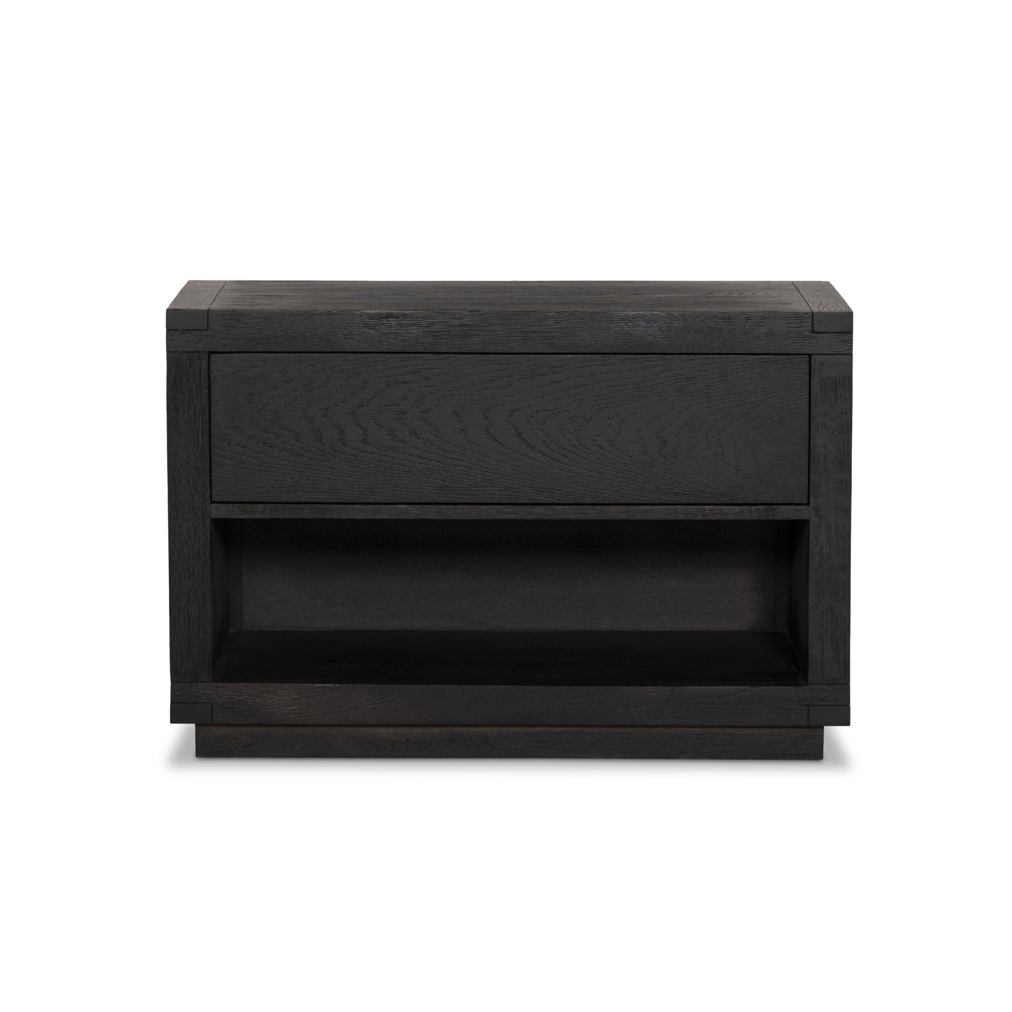 Warby Nightstand - Worn Black Veneer