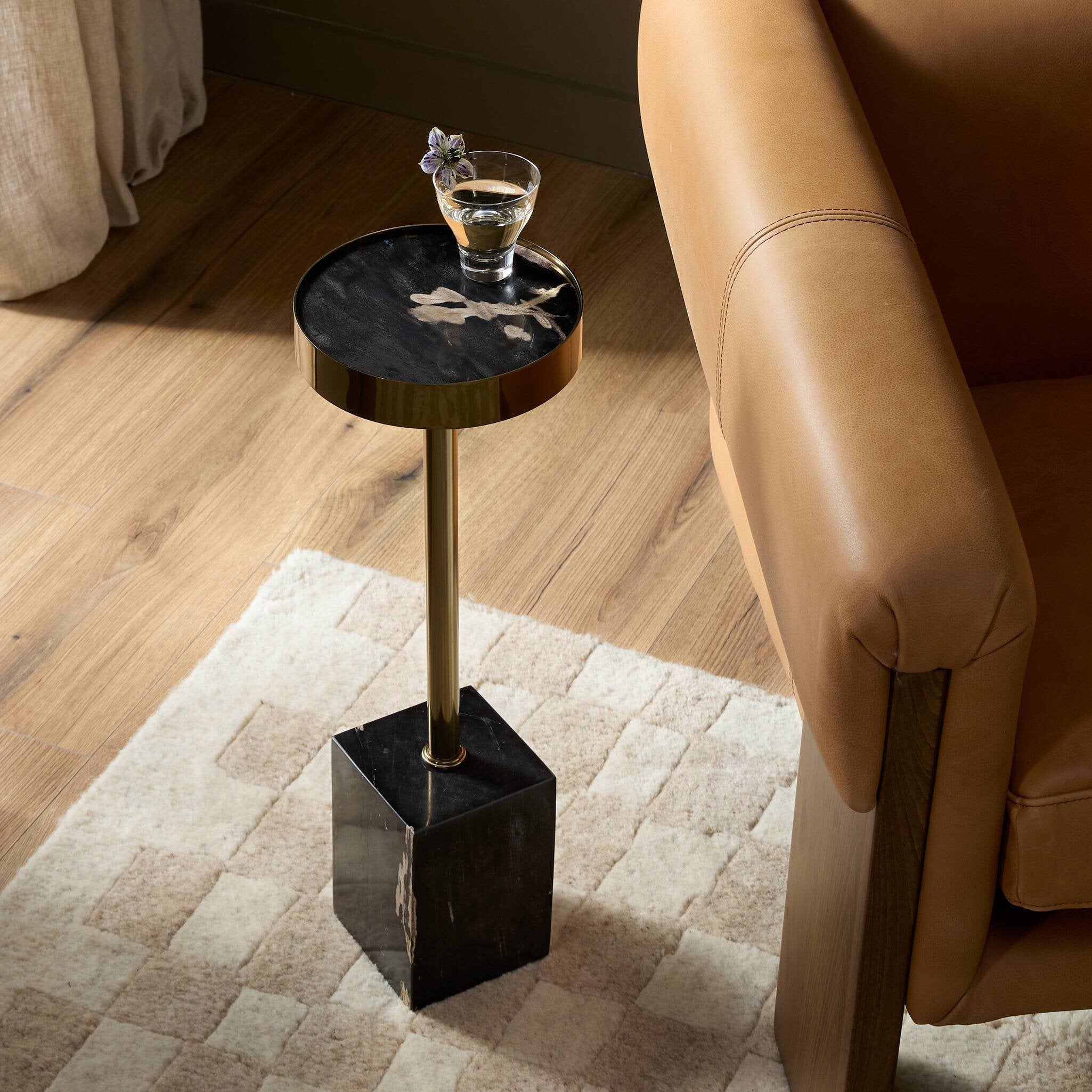 Bevin End Table - Dark Petrified Wood