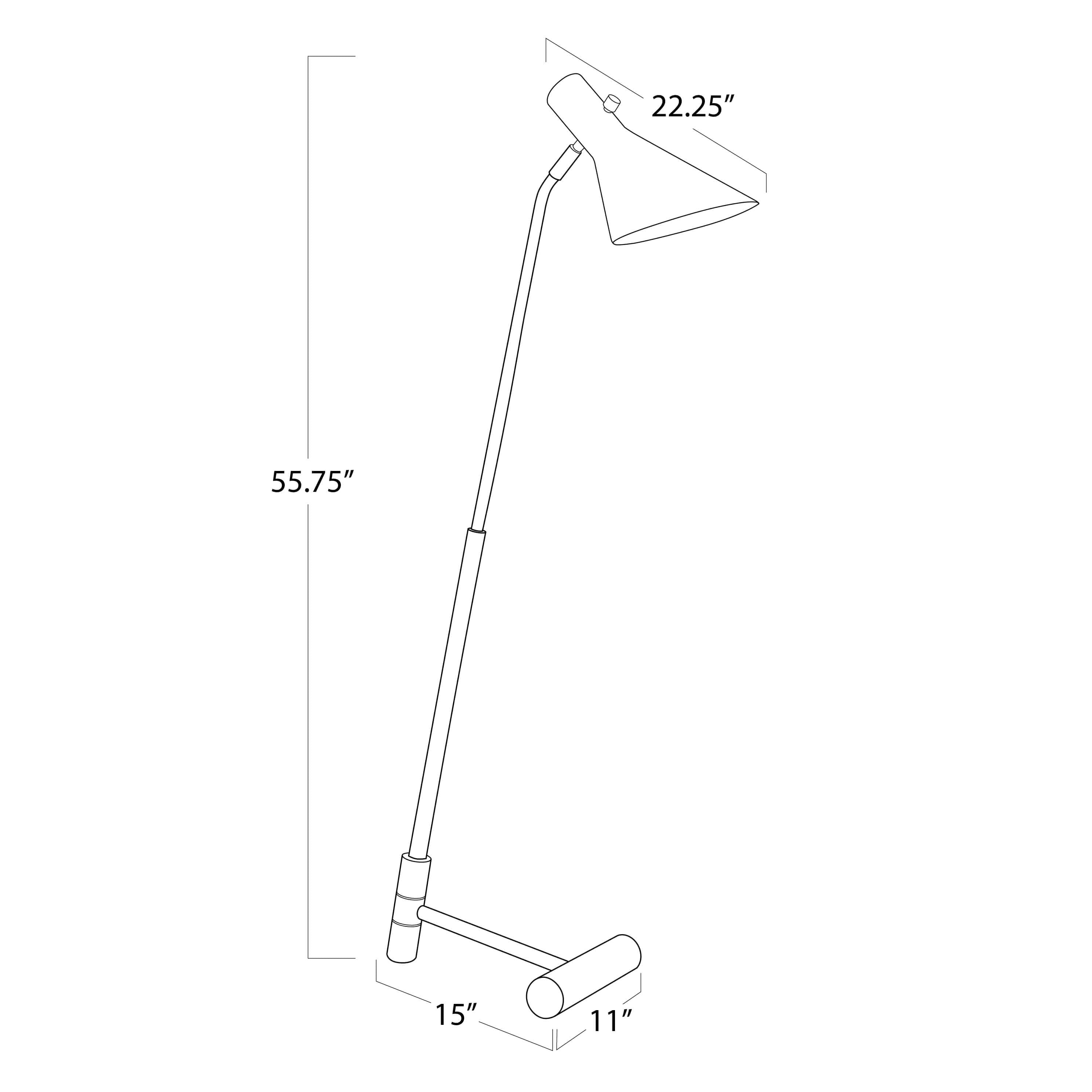 Spyder Floor Lamp Spyder Floor Lamp (White and Natural Brass)