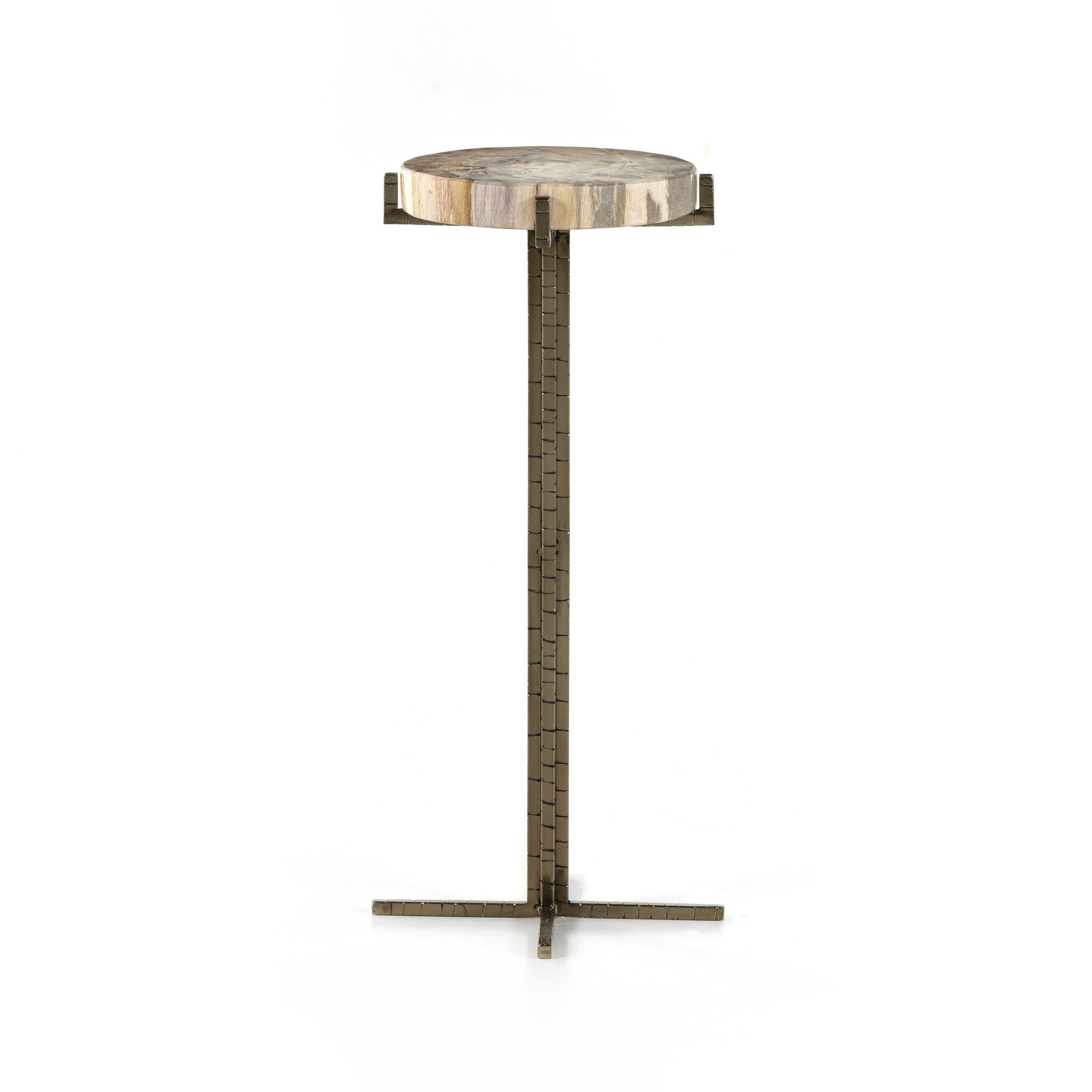 Jonty Round End Table - Light Petrified Wood