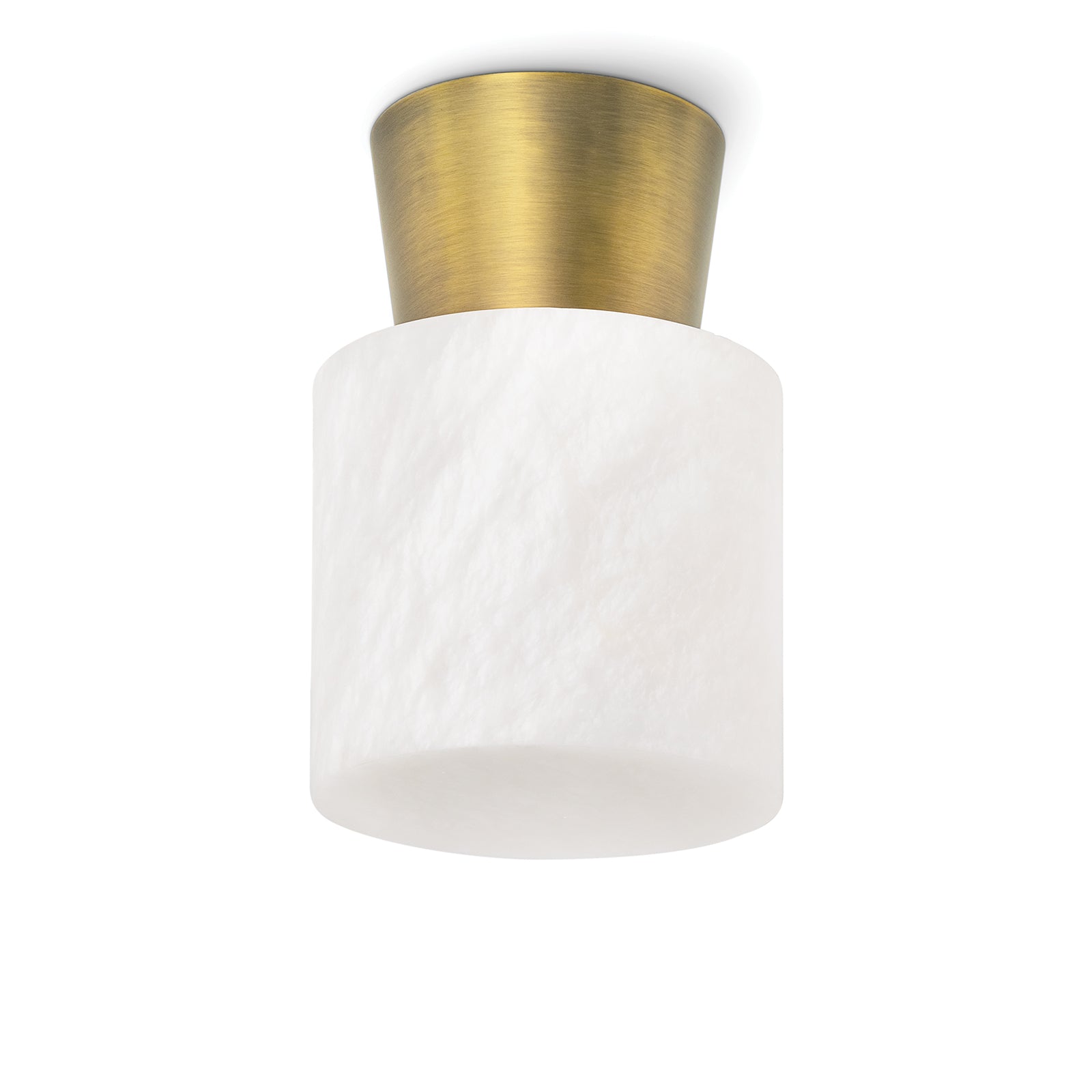 Hazel Alabaster Flush Mount (Natural Brass)