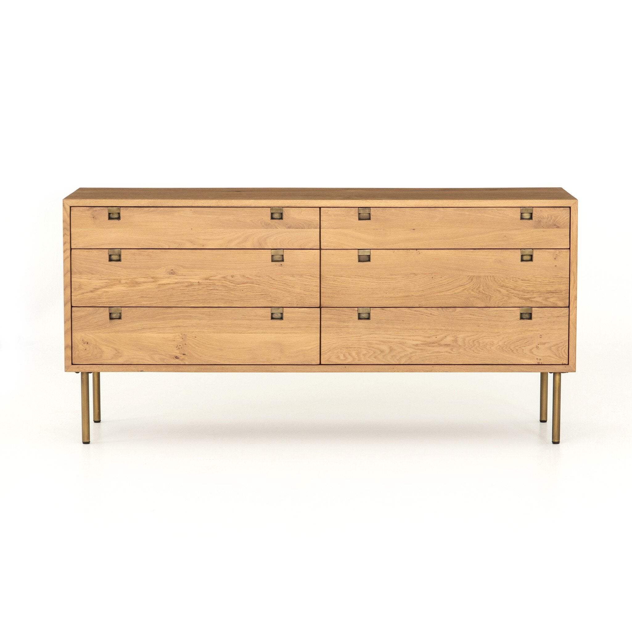 Carlisle 6 Drawer Dresser - Natural Oak