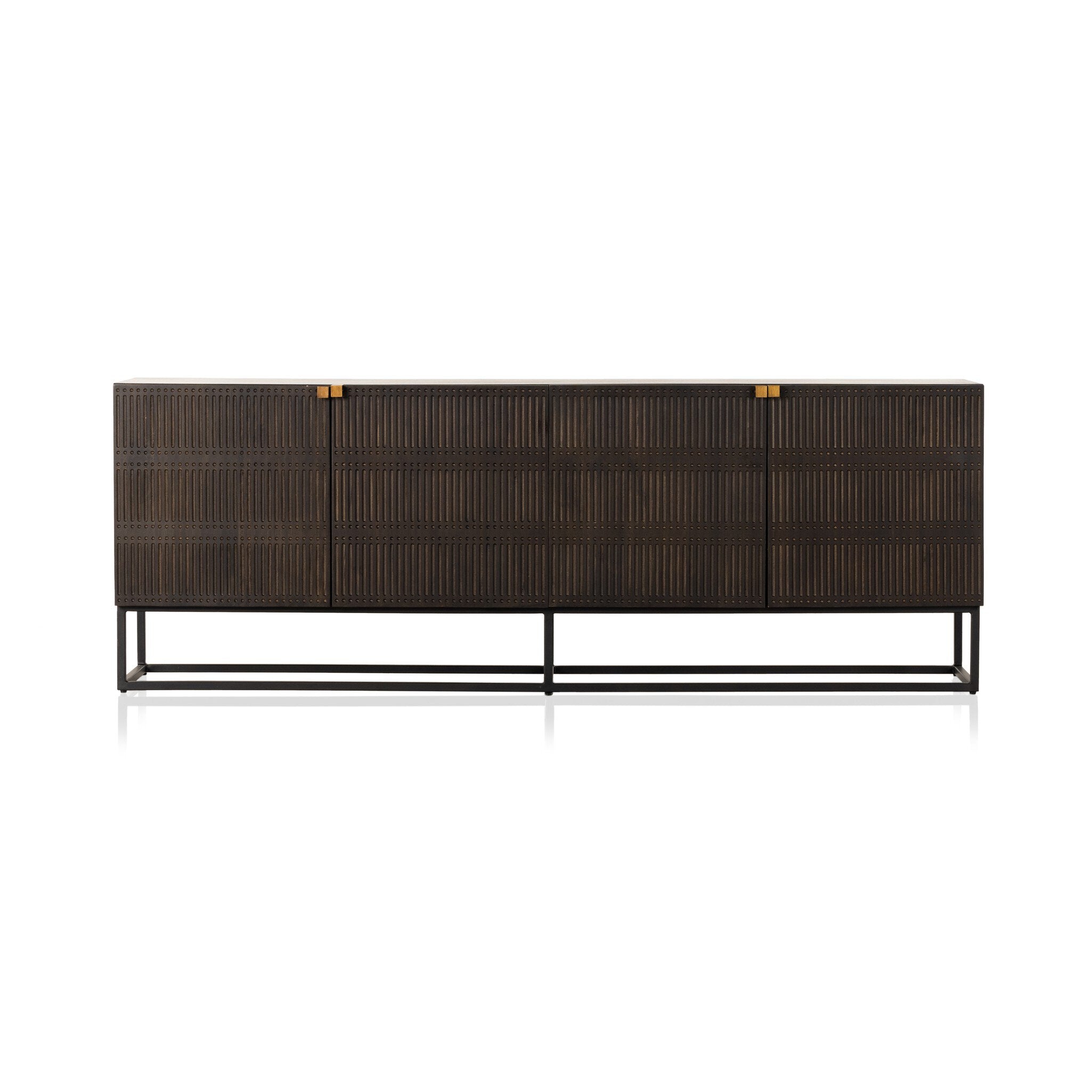 Kelby Closed Media Console - Vintage Brown