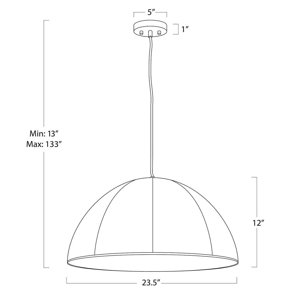 Stevie Vellum Pendant Large