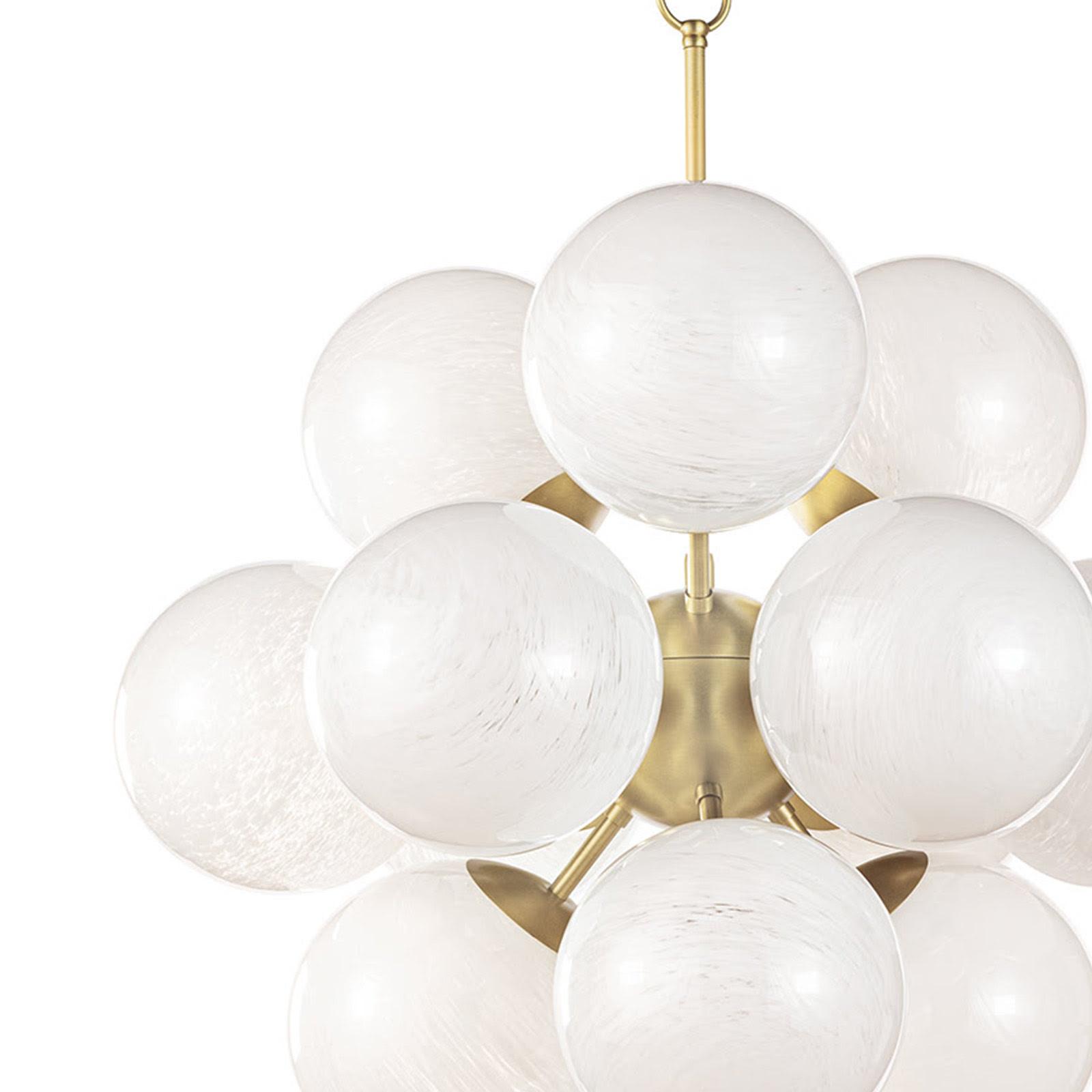 La Dame Chandelier (Swirl Glass Natural Brass)