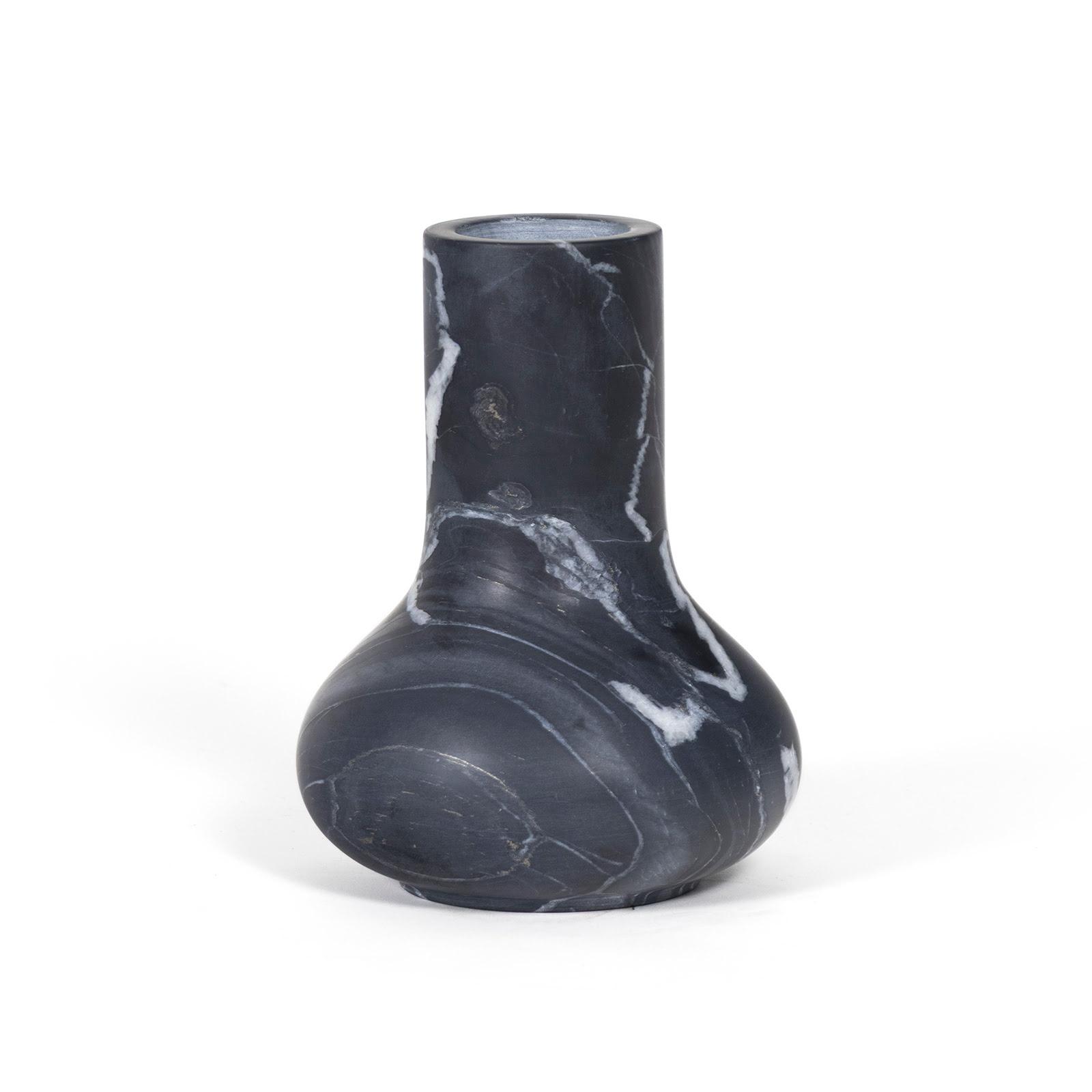 Jasper Marble Vase Large (Black)