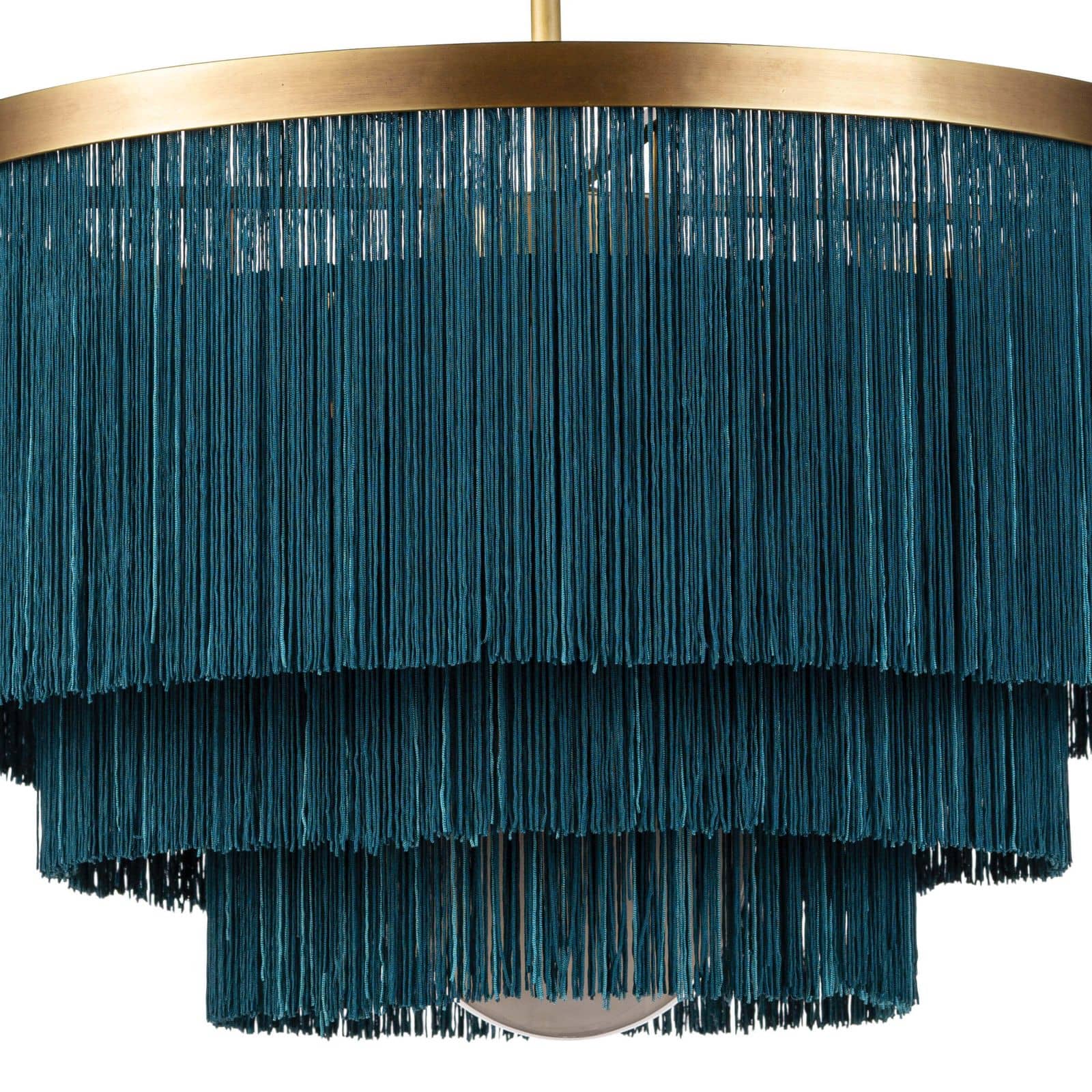 Cabaret Fringe Chandelier (Peacock)